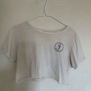 Graphic Tee Cropped, size small, white